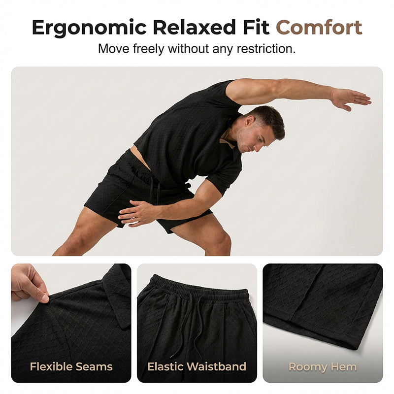 📢📢40% OFF !! ⏰Breathable Knit Casual Set – Wrinkle-Free, Relaxed Fit