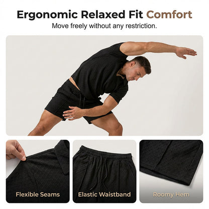 📢📢40% OFF !! ⏰Breathable Knit Casual Set – Wrinkle-Free, Relaxed Fit