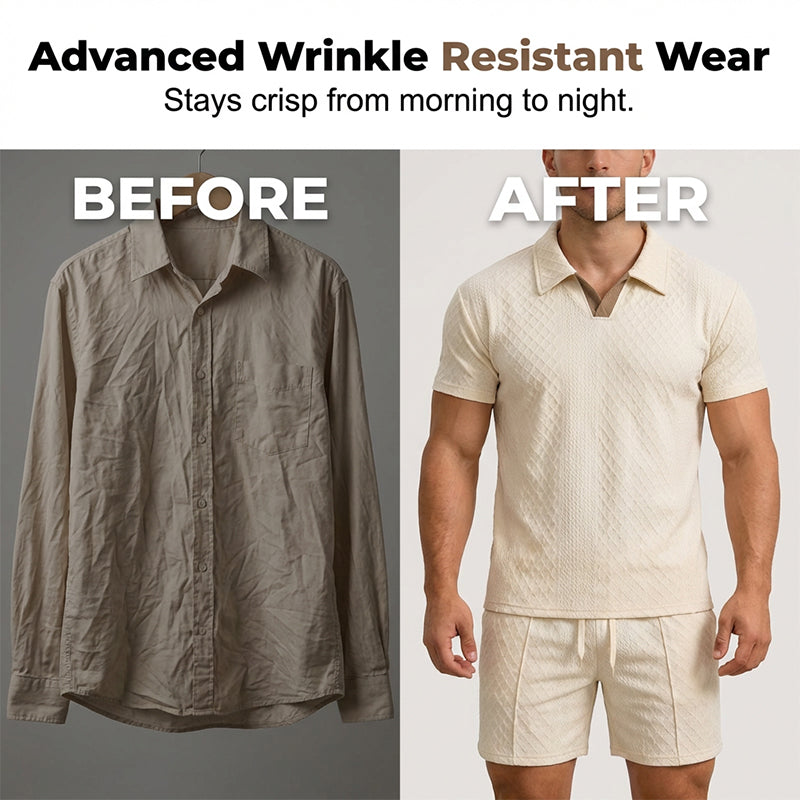 📢📢40% OFF !! ⏰Breathable Knit Casual Set – Wrinkle-Free, Relaxed Fit