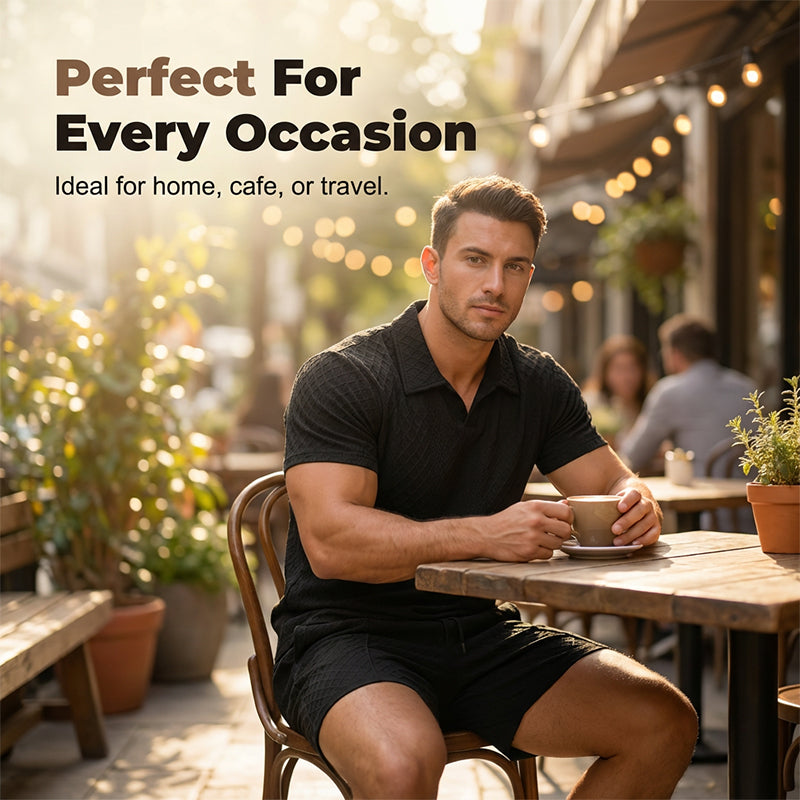 📢📢40% OFF !! ⏰Breathable Knit Casual Set – Wrinkle-Free, Relaxed Fit