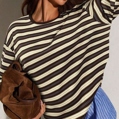 Women's Casual Oversized Striped Top