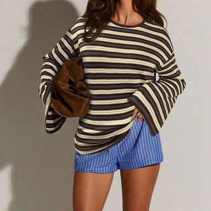 Women's Casual Oversized Striped Top