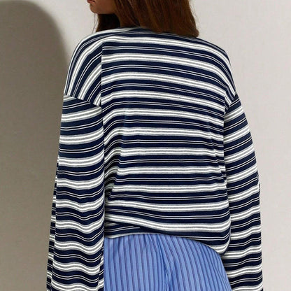Women's Casual Oversized Striped Top