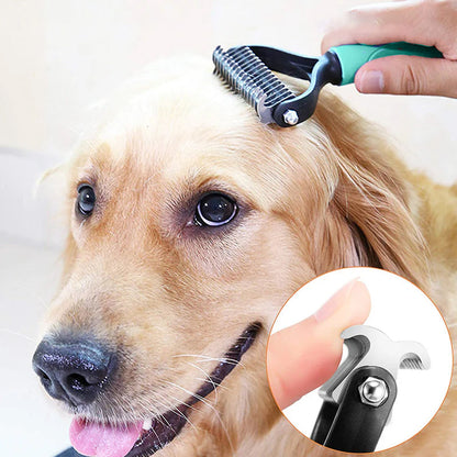 🐕 50% OFF NOW! 🐈 Double-Sided Deshedding Pet Grooming Brush