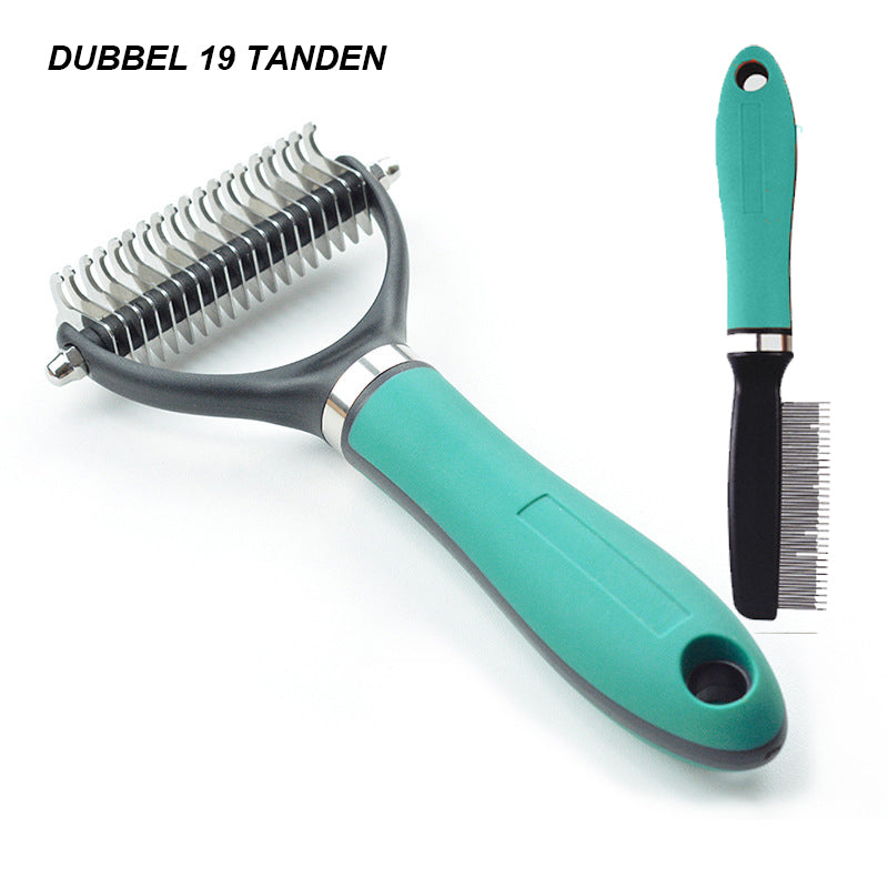 🐕 50% OFF NOW! 🐈 Double-Sided Deshedding Pet Grooming Brush