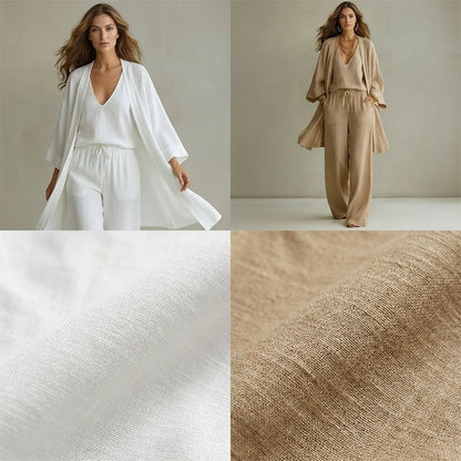 ⏳Limited-time 50% off⏰Elegant Wide-Leg Trousers, Inner Top & Cardigan (3-Pcs Set)🧥👚👖