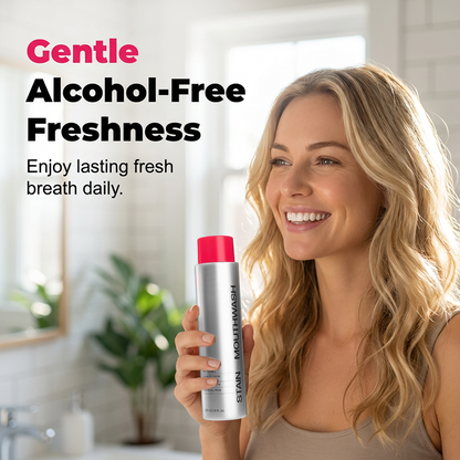 😁50K+ SOLD!🦷40% OFF! ☕Stain‑Removing Whitening Mouthwash – Lifts coffee & tea stains, alcohol‑free. Instant gunk binding, long‑lasting minty fresh. Gentle enough for daily use. 🦷