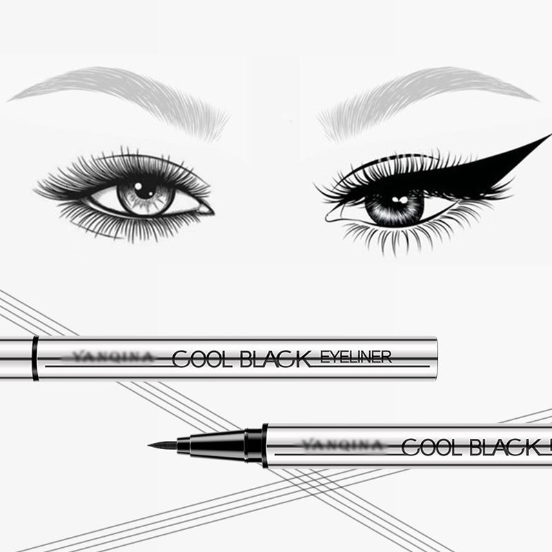 Waterproof, smudge-proof eyeliner – 👍Precise application, 24-hour intense black that won’t fade! ✨