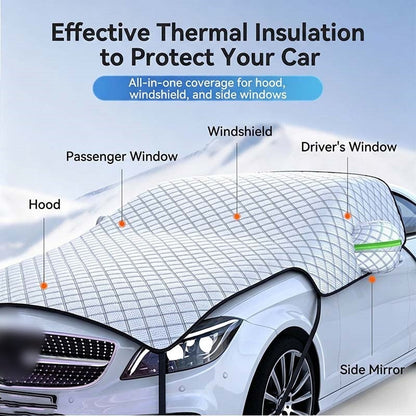 🥳2026 HOT SALE🥳💞50K+ SOLD!🌨️🛡️ 50% OFF! Car Windshield Snow Cover – All‑season, multi‑layer. Covers hood, glass & side windows. Strong straps, no slipping! 🚙💨