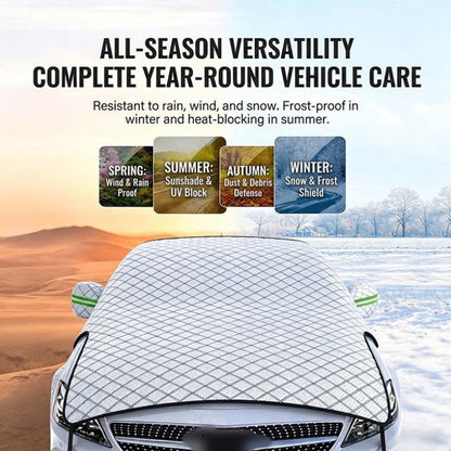 🥳2026 HOT SALE🥳💞50K+ SOLD!🌨️🛡️ 50% OFF! Car Windshield Snow Cover – All‑season, multi‑layer. Covers hood, glass & side windows. Strong straps, no slipping! 🚙💨