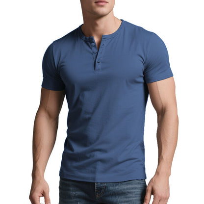 👕 70% OFF NOW! 💪 Treat Yourself, Gift Others 🎁 Men's Lightweight Henley T-Shirt – Muscle Fit & Breathable – Moisture-Wicking & Classic Style 🌿