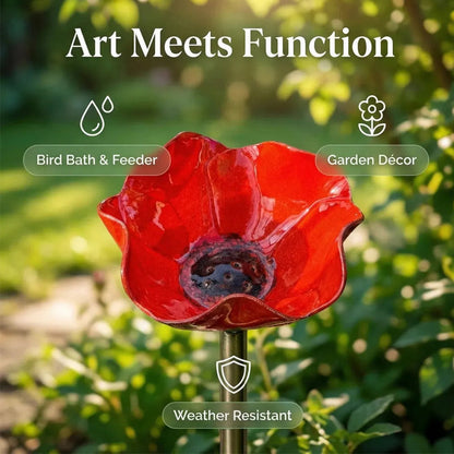 🔥Hot Sale-50% Off🌺Handmade Metal Flower Garden Stake🐦