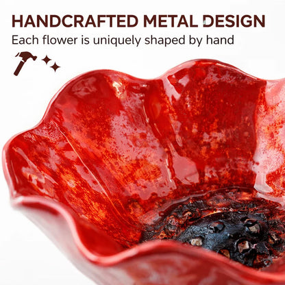 🔥Hot Sale-50% Off🌺Handmade Metal Flower Garden Stake🐦