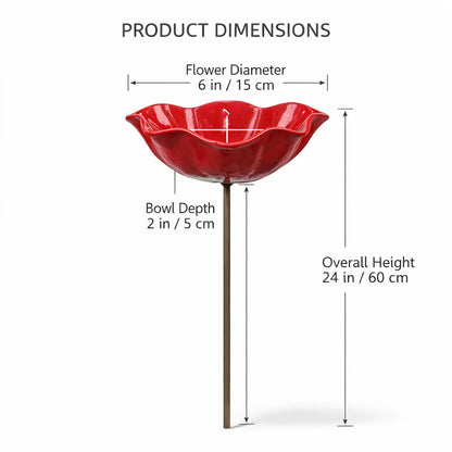 🔥Hot Sale-50% Off🌺Handmade Metal Flower Garden Stake🐦