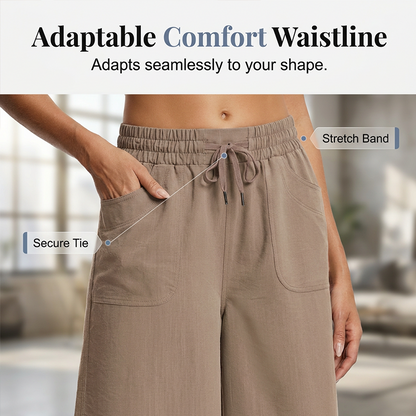 ✨🌼 2026 New Collection Women's Solid-Color Loose-Fit Cropped Pants🔥