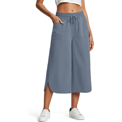 ✨🌼 2026 New Collection Women's Solid-Color Loose-Fit Cropped Pants🔥