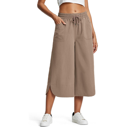 ✨🌼 2026 New Collection Women's Solid-Color Loose-Fit Cropped Pants🔥