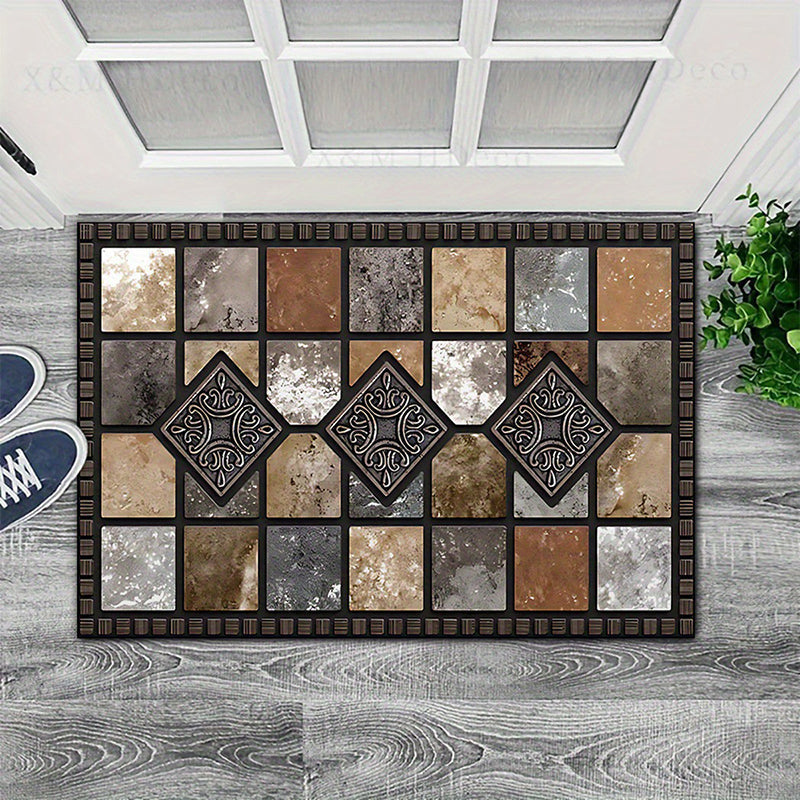 📢📢40% OFF !! ⏰Geometric Stone Pattern Doormat