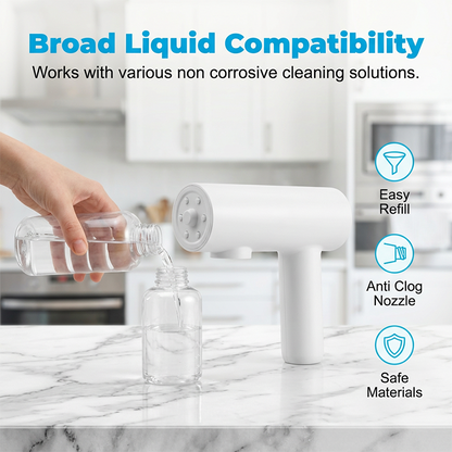 🔫 50% OFF NOW!✨ Cordless Nano Atomizer Disinfectant Gun – Blue Light & 3 Gears – Multi-Surface Sprayer 🛡️