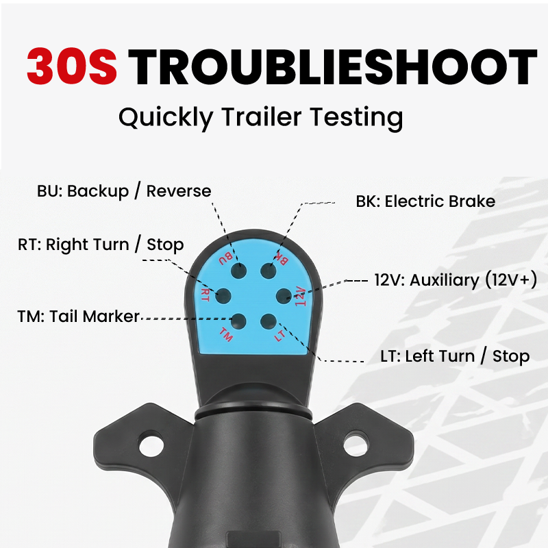 🔥While Supplies Last 40% OFF!🎉 7-Pin Trailer Plug Tester with LED Indicators