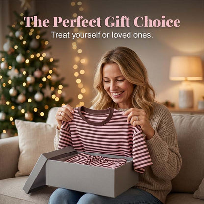 🏝️ LIMITED-TIME 50% OFF! ✨ Women's Oversized Striped T-Shirt & Shorts Set – Lounge, Casual, Cool 😎