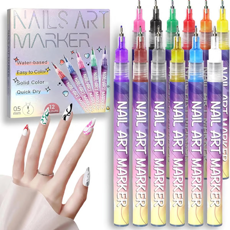 🔥Last Day Promotion 50% OFF🔥✨12 Colors Nail Art Pens Set