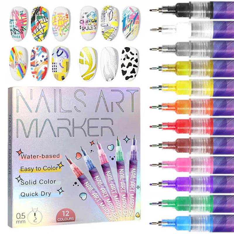 🔥Last Day Promotion 50% OFF🔥✨12 Colors Nail Art Pens Set
