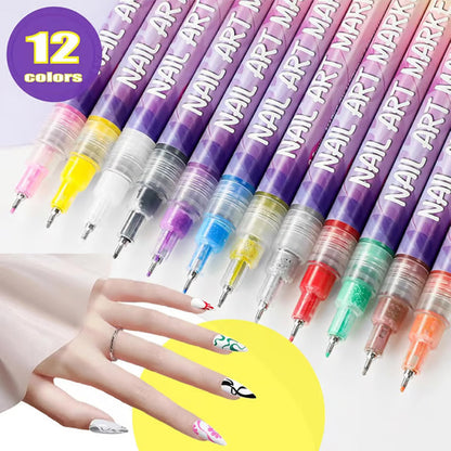 🔥Last Day Promotion 50% OFF🔥✨12 Colors Nail Art Pens Set