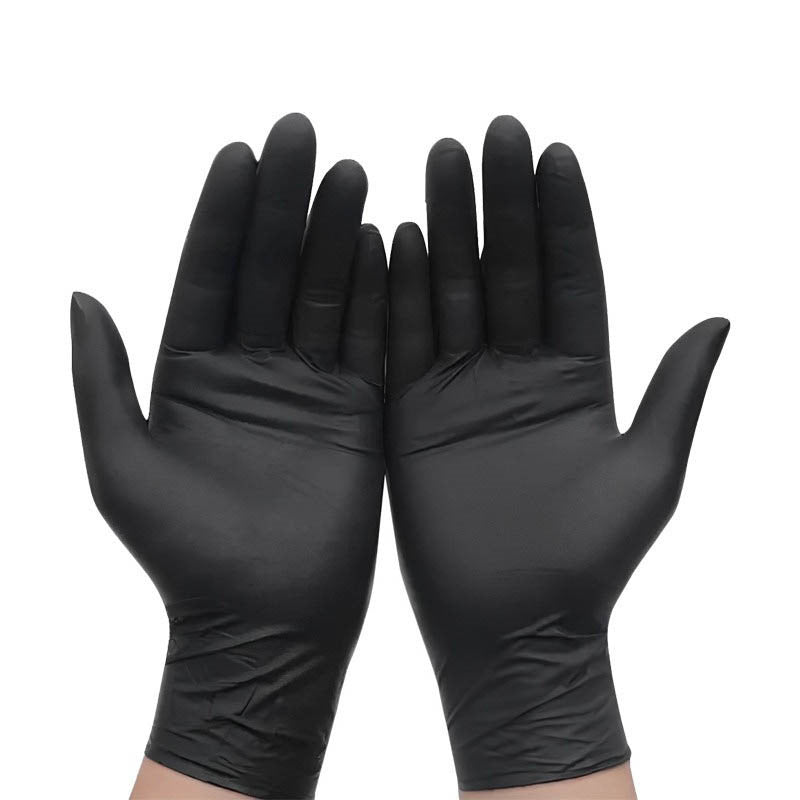 High Elasticity Black Nitrile Gloves