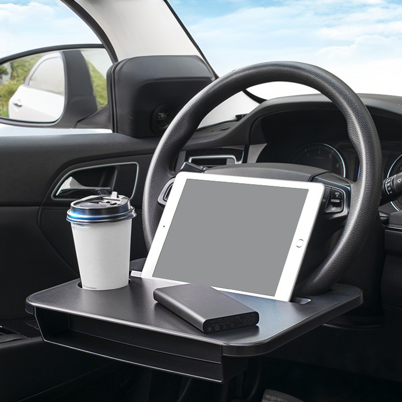 🚗🍽️ Steering wheel tray – dine, work, store & organize in your car! 🌟
