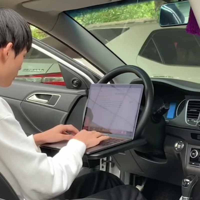 🚗🍽️ Steering wheel tray – dine, work, store & organize in your car! 🌟