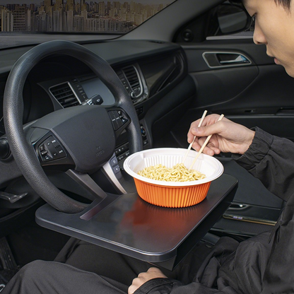 🚗🍽️ Steering wheel tray – dine, work, store & organize in your car! 🌟
