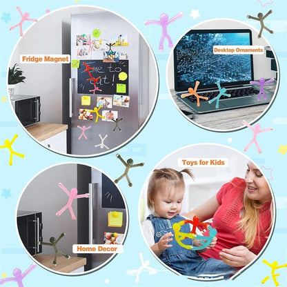 🧲🧸 Posable magnetic figures – hold notes, relieve stress, brighten any space!