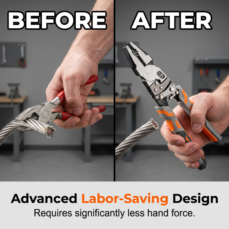 🔧50% OFF NOW! Industrial Ratchet Lineman's Pliers – Multi-functional Wire Stripper Cutter with Ratchet Gear, Heavy-Duty Hardened Steel Pliers for Electrical Work & Home Repair