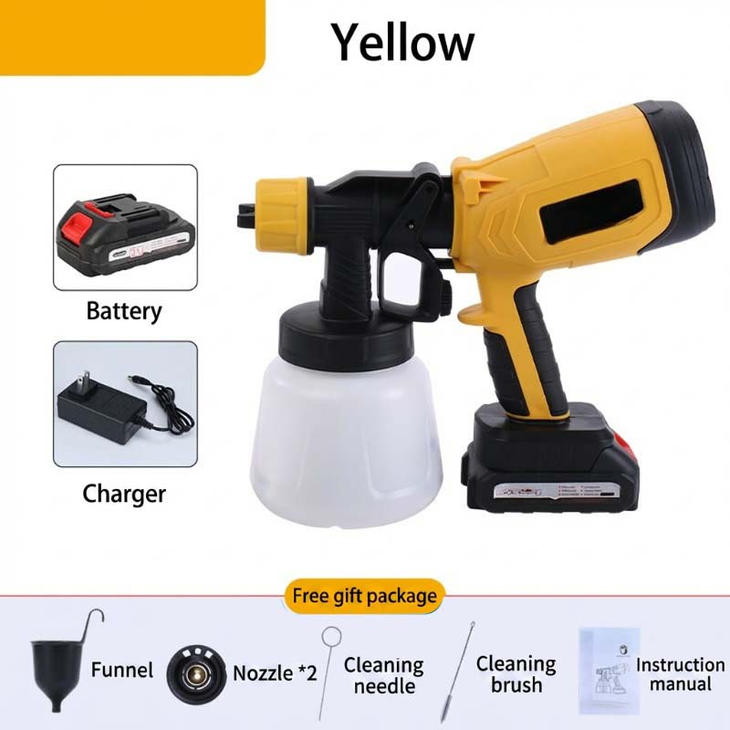 🎨🔋 Cordless paint sprayer – 2 batteries, versatile, for painting & gardening!