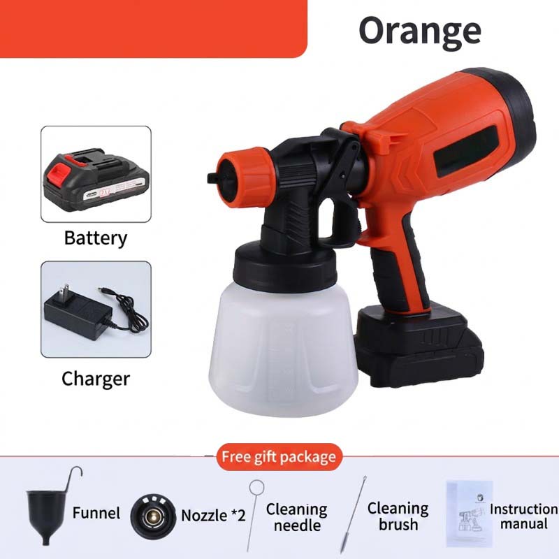 🎨🔋 Cordless paint sprayer – 2 batteries, versatile, for painting & gardening!