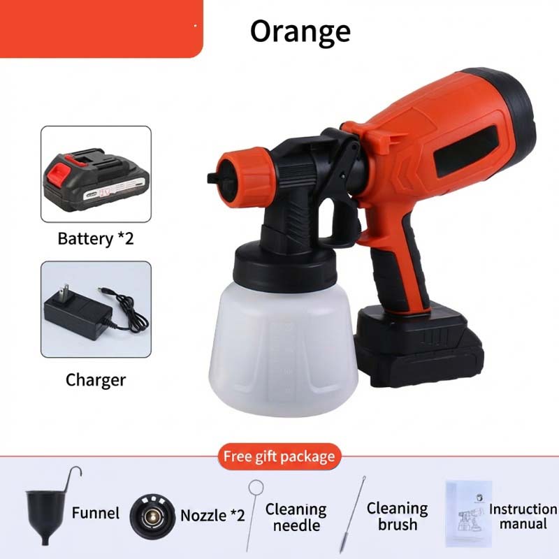 🎨🔋 Cordless paint sprayer – 2 batteries, versatile, for painting & gardening!