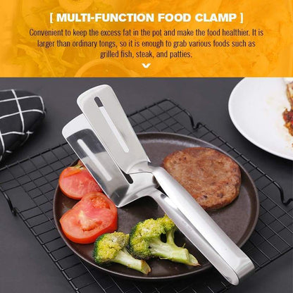🔥 50% OFF! 🍳 3-in-1 Cooking Tongs | Grab, Flip, Scrape & Drain Oil | Multi-Function Kitchen Tool ✨