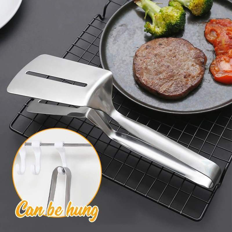 🔥 50% OFF! 🍳 3-in-1 Cooking Tongs | Grab, Flip, Scrape & Drain Oil | Multi-Function Kitchen Tool ✨