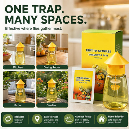 🐝🏡 LIMITED-TIME 56% OFF! Indoor & Outdoor Hanging Fly Trap – Four Entry Openings, Easy Setup & Reusable Pest Control