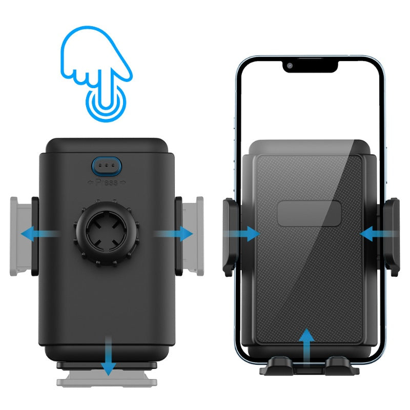 🚗📱 Bendable car phone holder – 360° rotation, one-hand use, strong suction!
