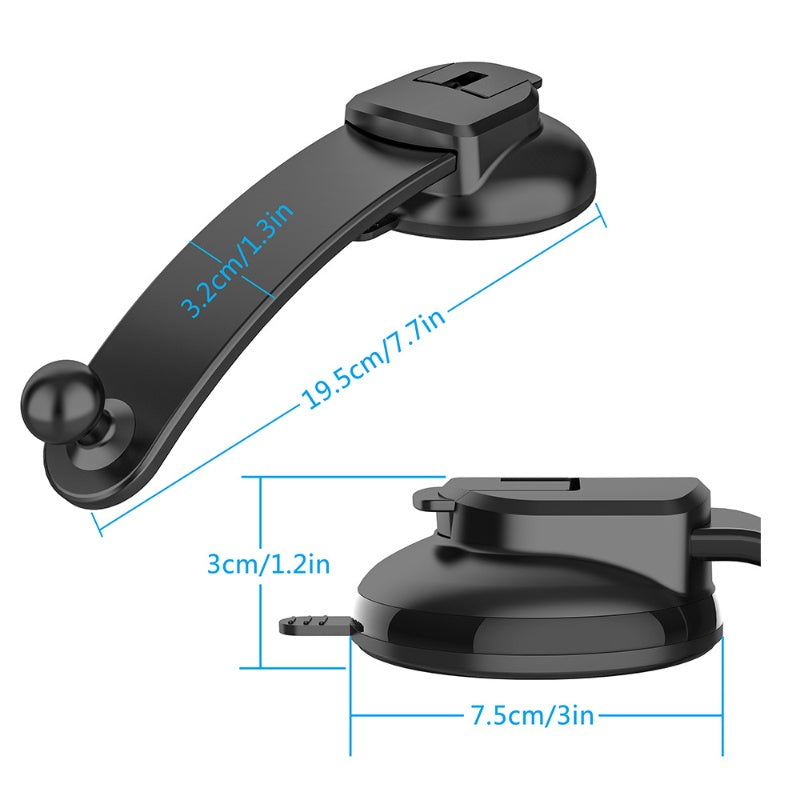 🚗📱 Bendable car phone holder – 360° rotation, one-hand use, strong suction!