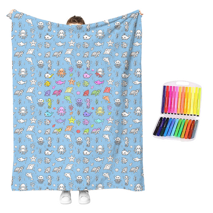 😍Last Day Hot Sales - save 69% OFF🎁 Personalised Colouring Blanket – The Unique DIY Gift They’ll Love