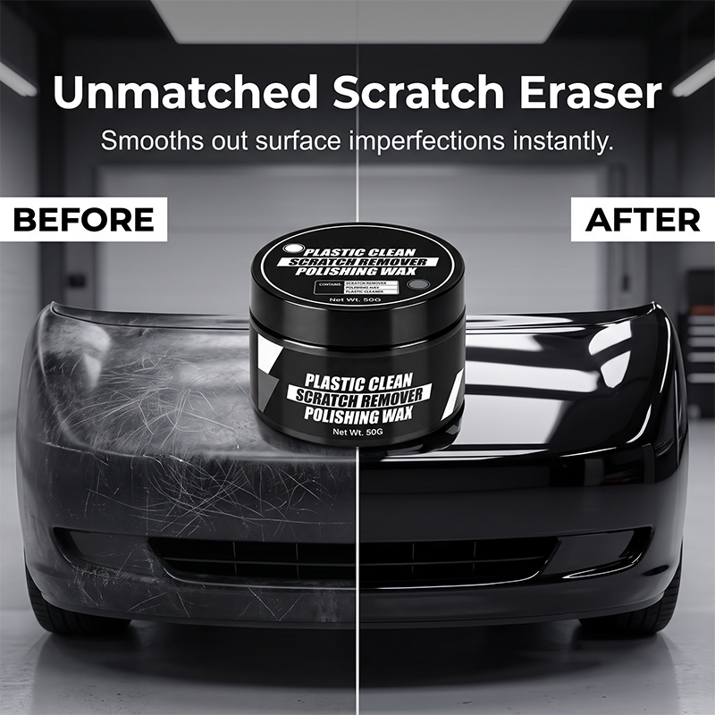 🚗 LIMITED-TIME 50% OFF! Car Plastic Scratch Remover Polishing Wax, Trim Restorer Hydrophobic Coating Paste