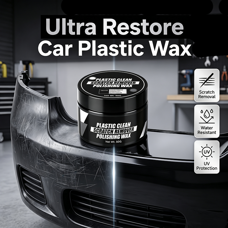 🚗 LIMITED-TIME 50% OFF! Car Plastic Scratch Remover Polishing Wax, Trim Restorer Hydrophobic Coating Paste