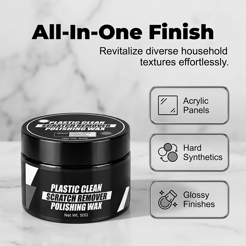 🚗 LIMITED-TIME 50% OFF! Car Plastic Scratch Remover Polishing Wax, Trim Restorer Hydrophobic Coating Paste