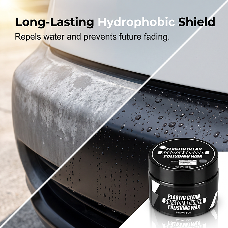 🚗 LIMITED-TIME 50% OFF! Car Plastic Scratch Remover Polishing Wax, Trim Restorer Hydrophobic Coating Paste