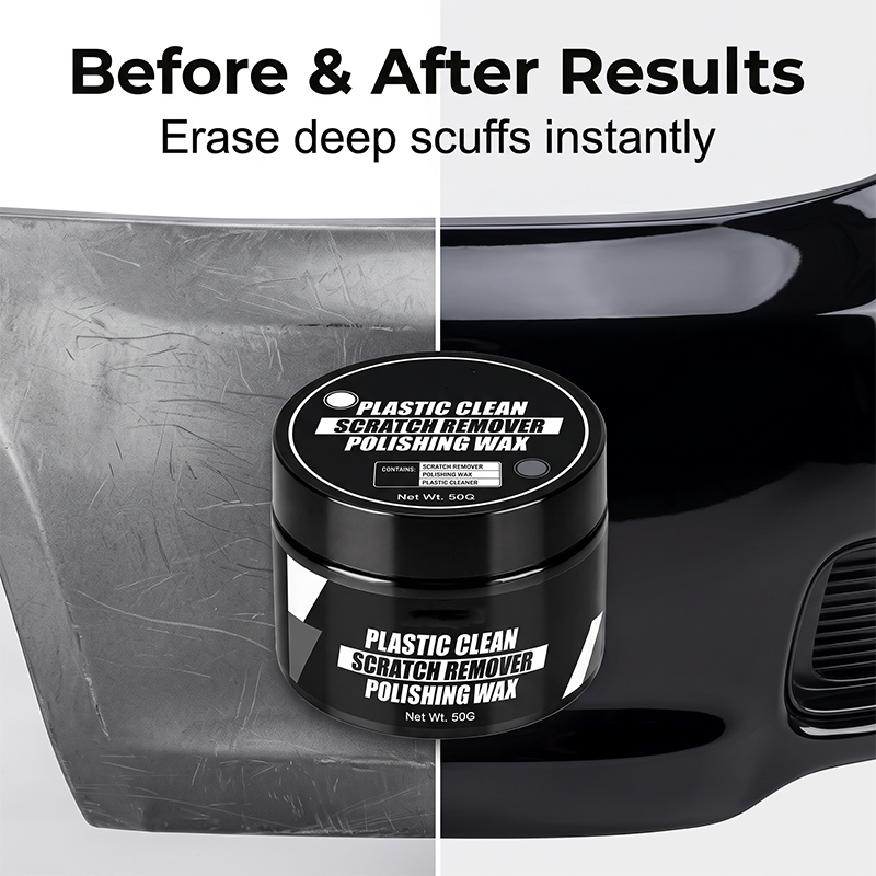 🚗 LIMITED-TIME 50% OFF! Car Plastic Scratch Remover Polishing Wax, Trim Restorer Hydrophobic Coating Paste