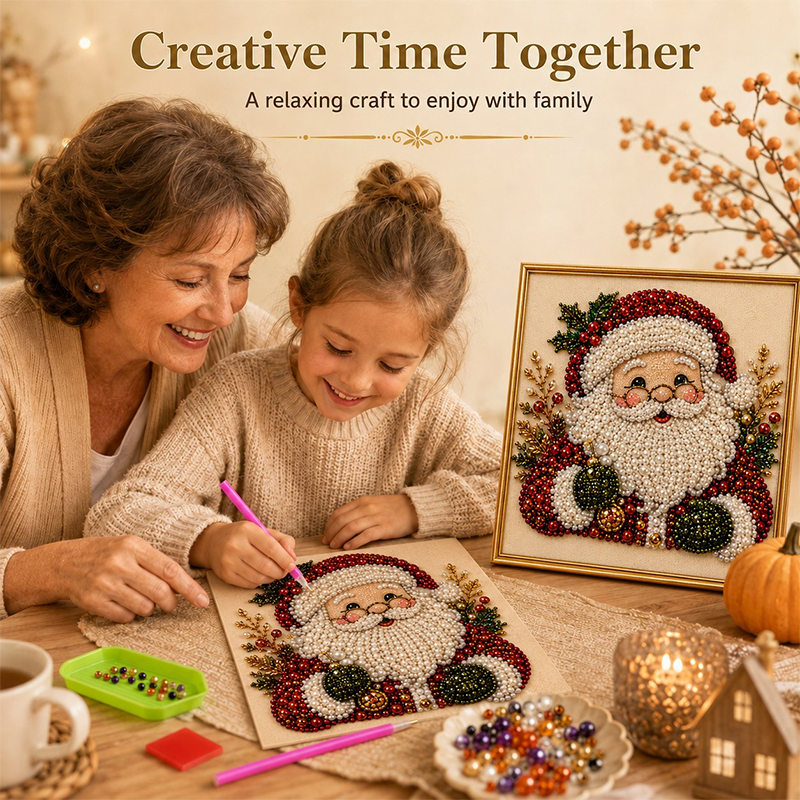 ⏳Last Day Sale Only ￡9.99!!🎁💎DIY Christmas Pearl Diamond Art Kit🎨Relaxing & Beginner-Friendly🧘