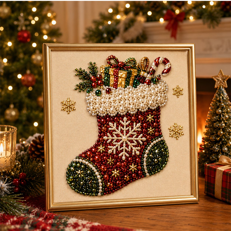 ⏳Last Day Sale Only ￡9.99!!🎁💎DIY Christmas Pearl Diamond Art Kit🎨Relaxing & Beginner-Friendly🧘